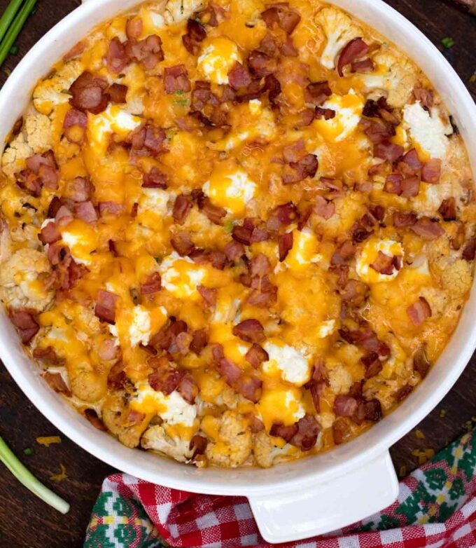 Cheesy Loaded Cauliflower Bake
