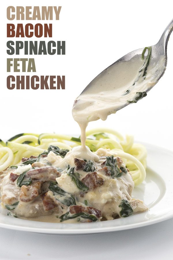 Creamy Bacon Spinach Feta Chicken