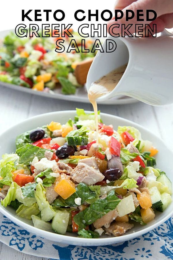 Greek salad with chicken