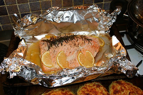 Baked Salmon with Lemon and Butter