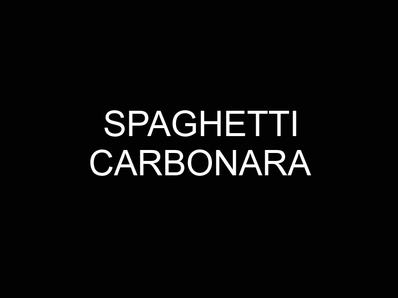 Spaghetti Carbonara