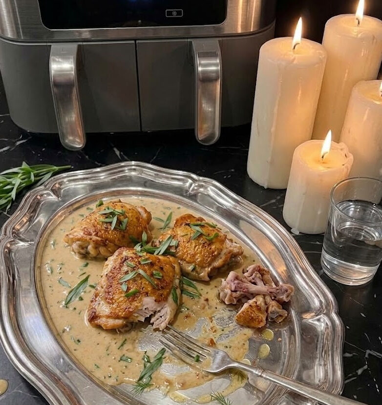 Pan-Seared Chicken Thighs With Tarragon Cream 3 Pan-Seared Chicken Thighs with Tarragon Cream